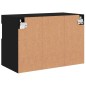 vidaXL Mueble de TV de pared con luces LED negro 60x30x40 cm vidaXL Mueble de TV de pared con luces LED negro 60x30x40 cm