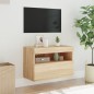 vidaXL Mueble de TV de pared con luces LED roble Sonoma 60x30x40 cm vidaXL Mueble de TV de pared con luces LED roble Sonoma 60x30x40 cm