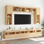 vidaXL Mueble de TV de pared con luces LED roble Sonoma 60x30x40 cm vidaXL Mueble de TV de pared con luces LED roble Sonoma 60x30x40 cm