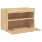 vidaXL Mueble de TV de pared con luces LED roble Sonoma 60x30x40 cm vidaXL Mueble de TV de pared con luces LED roble Sonoma 60x30x40 cm