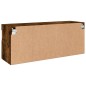 vidaXL Mueble de TV de pared con luces LED roble ahumado 100x30x40 cm vidaXL Mueble de TV de pared con luces LED roble ahumado 100x30x40 cm