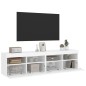 vidaXL Muebles de TV de pared con luces LED 2 uds blanco 80x30x40 cm