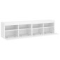 vidaXL Muebles de TV de pared con luces LED 2 uds blanco 80x30x40 cm