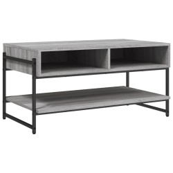 vidaXL Mesa de centro madera contrachapada gris Sonoma 90x50x45 cm