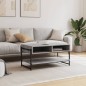 vidaXL Mesa de centro madera contrachapada gris Sonoma 90x50x45 cm vidaXL Mesa de centro madera contrachapada gris Sonoma 90x50x45 cm