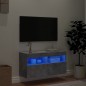 vidaXL Mueble de TV de pared con luces LED gris hormigón 80x30x40 cm vidaXL Mueble de TV de pared con luces LED gris hormigón 80x30x40 cm