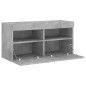 vidaXL Mueble de TV de pared con luces LED gris hormigón 80x30x40 cm vidaXL Mueble de TV de pared con luces LED gris hormigón 80x30x40 cm