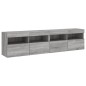 vidaXL Muebles TV de pared con luces LED 2 uds gris Sonoma 80x30x40 cm vidaXL Muebles TV de pared con luces LED 2 uds gris Sonoma 80x30x40 cm