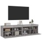 vidaXL Muebles TV de pared con luces LED 2 uds gris Sonoma 80x30x40 cm vidaXL Muebles TV de pared con luces LED 2 uds gris Sonoma 80x30x40 cm