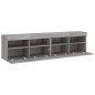 vidaXL Muebles TV de pared con luces LED 2 uds gris Sonoma 80x30x40 cm vidaXL Muebles TV de pared con luces LED 2 uds gris Sonoma 80x30x40 cm