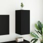 vidaXL Mueble de TV de pared con luces LED negro 30,5x35x70 cm vidaXL Mueble de TV de pared con luces LED negro 30,5x35x70 cm