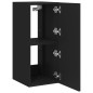 vidaXL Mueble de TV de pared con luces LED negro 30,5x35x70 cm vidaXL Mueble de TV de pared con luces LED negro 30,5x35x70 cm