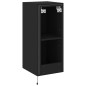 vidaXL Mueble de TV de pared con luces LED negro 30,5x35x70 cm vidaXL Mueble de TV de pared con luces LED negro 30,5x35x70 cm