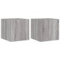 vidaXL Muebles TV pared con luces LED 2 uds gris Sonoma 30,5x35x30 cm vidaXL Muebles TV pared con luces LED 2 uds gris Sonoma 30,5x35x30 cm