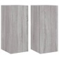 vidaXL Muebles TV pared con luces LED 2 uds gris Sonoma 30,5x35x70 cm vidaXL Muebles TV pared con luces LED 2 uds gris Sonoma 30,5x35x70 cm