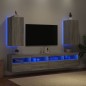 vidaXL Muebles TV pared con luces LED 2 uds gris Sonoma 30,5x35x70 cm vidaXL Muebles TV pared con luces LED 2 uds gris Sonoma 30,5x35x70 cm