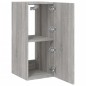 vidaXL Muebles TV pared con luces LED 2 uds gris Sonoma 30,5x35x70 cm vidaXL Muebles TV pared con luces LED 2 uds gris Sonoma 30,5x35x70 cm