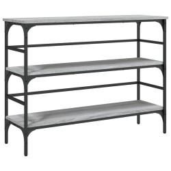 vidaXL Mesa consola madera de ingeniería gris Sonoma 100x32x75 cm