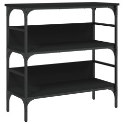 vidaXL Mesa consola madera de ingeniería negra 75x32x75 cm