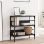 vidaXL Mesa consola madera de ingeniería negra 75x32x75 cm vidaXL Mesa consola madera de ingeniería negra 75x32x75 cm