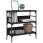 vidaXL Mesa consola madera de ingeniería negra 75x32x75 cm vidaXL Mesa consola madera de ingeniería negra 75x32x75 cm