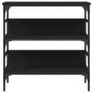 vidaXL Mesa consola madera de ingeniería negra 75x32x75 cm vidaXL Mesa consola madera de ingeniería negra 75x32x75 cm