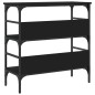 vidaXL Mesa consola madera de ingeniería negra 75x32x75 cm vidaXL Mesa consola madera de ingeniería negra 75x32x75 cm