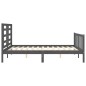 vidaXL Estructura de cama matrimonio con cabecero madera maciza gris vidaXL Estructura de cama matrimonio con cabecero madera maciza gris