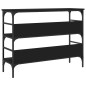 vidaXL Mesa consola madera de ingeniería negro 100x32x75 cm vidaXL Mesa consola madera de ingeniería negro 100x32x75 cm