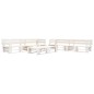 vidaXL Set de muebles de jardín de palets 6 piezas madera blanco