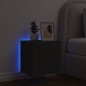 vidaXL Mueble de TV de pared con luces LED negro 40,5x35x40 cm vidaXL Mueble de TV de pared con luces LED negro 40,5x35x40 cm