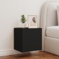 vidaXL Mueble de TV de pared con luces LED negro 40,5x35x40 cm vidaXL Mueble de TV de pared con luces LED negro 40,5x35x40 cm