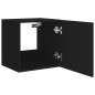 vidaXL Mueble de TV de pared con luces LED negro 40,5x35x40 cm vidaXL Mueble de TV de pared con luces LED negro 40,5x35x40 cm