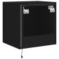 vidaXL Mueble de TV de pared con luces LED negro 40,5x35x40 cm vidaXL Mueble de TV de pared con luces LED negro 40,5x35x40 cm