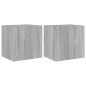 vidaXL Muebles TV de pared luces LED 2 uds gris Sonoma 40,5x35x40 cm vidaXL Muebles TV de pared luces LED 2 uds gris Sonoma 40,5x35x40 cm
