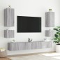 vidaXL Muebles TV de pared luces LED 2 uds gris Sonoma 40,5x35x40 cm vidaXL Muebles TV de pared luces LED 2 uds gris Sonoma 40,5x35x40 cm