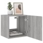 vidaXL Muebles TV de pared luces LED 2 uds gris Sonoma 40,5x35x40 cm vidaXL Muebles TV de pared luces LED 2 uds gris Sonoma 40,5x35x40 cm