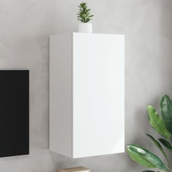 vidaXL Mueble de TV de pared con luces LED blanco 40,5x35x80 cm