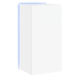 vidaXL Mueble de TV de pared con luces LED blanco 40,5x35x80 cm