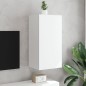 vidaXL Mueble de TV de pared con luces LED blanco 40,5x35x80 cm