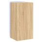 vidaXL Mueble de TV de pared con luces LED roble Sonoma 40,5x35x80 cm