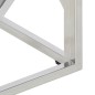 vidaXL Mesa de centro plateada acero inoxidable y vidrio templado vidaXL Mesa de centro plateada acero inoxidable y vidrio templado