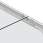 vidaXL Mesa de centro plateada acero inoxidable y vidrio templado vidaXL Mesa de centro plateada acero inoxidable y vidrio templado
