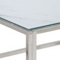 vidaXL Mesa de centro plateada acero inoxidable y vidrio templado vidaXL Mesa de centro plateada acero inoxidable y vidrio templado