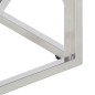 vidaXL Mesa de centro plateada acero inoxidable y vidrio templado vidaXL Mesa de centro plateada acero inoxidable y vidrio templado