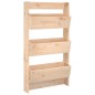 vidaXL Jardinera de pared 3 niveles madera maciza pino 60x18,5x110 cm vidaXL Jardinera de pared 3 niveles madera maciza pino 60x18,5x110 cm
