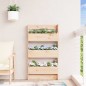vidaXL Jardinera de pared 3 niveles madera maciza pino 60x18,5x110 cm vidaXL Jardinera de pared 3 niveles madera maciza pino 60x18,5x110 cm