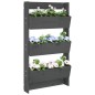vidaXL Jardinera de pared 3 niveles madera pino gris 60x18,5x110 cm vidaXL Jardinera de pared 3 niveles madera pino gris 60x18,5x110 cm