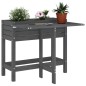 vidaXL Jardinera con tapa plegable madera maciza de pino gris vidaXL Jardinera con tapa plegable madera maciza de pino gris
