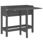 vidaXL Jardinera con tapa plegable madera maciza de pino gris vidaXL Jardinera con tapa plegable madera maciza de pino gris